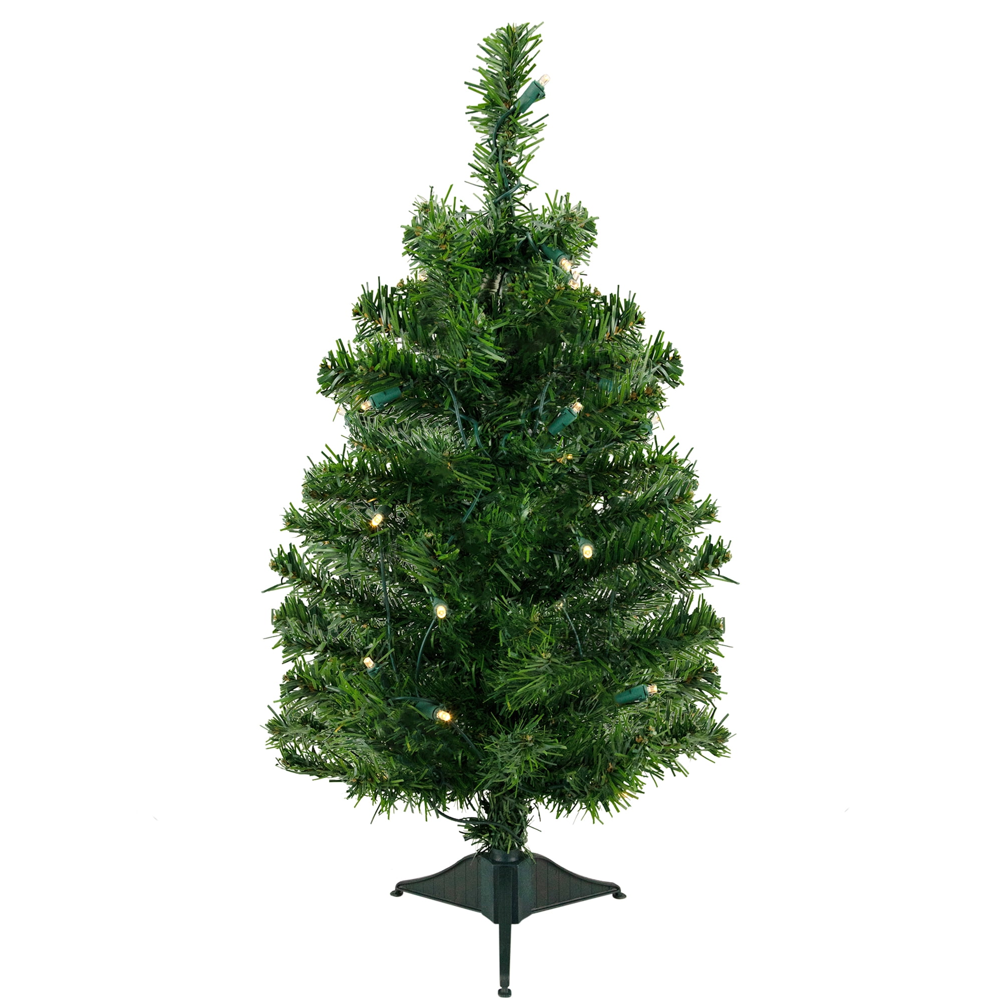 2' x 14" Pre-Lit Mixed Classic Pine Medium Artificial Christmas Tree - Warm Clear LED Lights