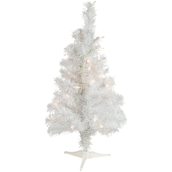 Northlight 2' Pre-Lit Slim Tinsel Artificial Christmas Tree- Clear Lights