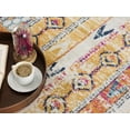 thumbnail image 1 of 2â€™ x 15â€™ Gold and Ivory Distressed Tribal Runner Rug, 1 of 7