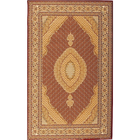 2’ x 15’ Red and Beige Medallion Runner Rug