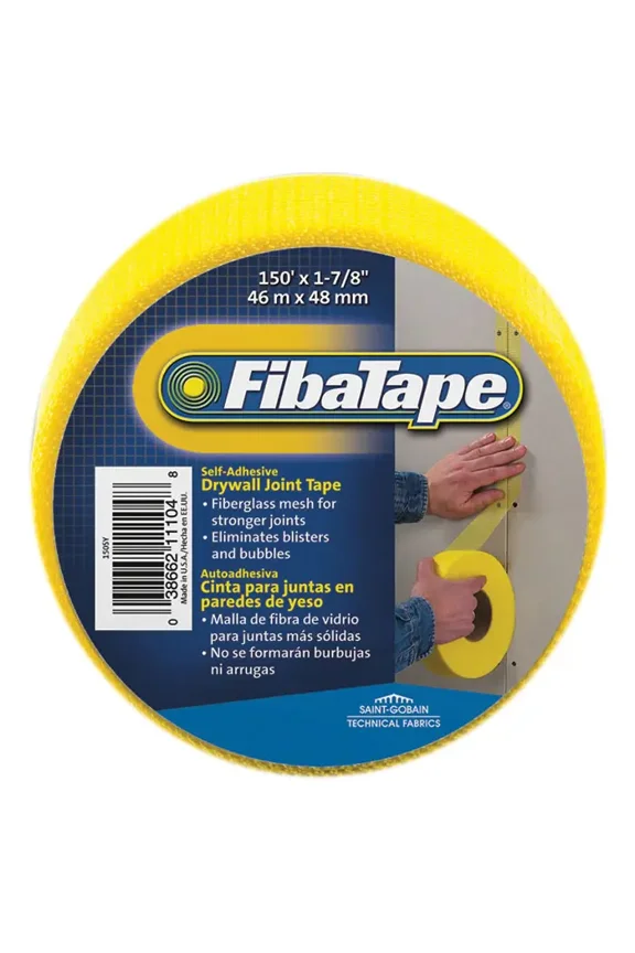 2" x 150' FibaTape FDW6415-U Yellow FibaTape Self-Adhesive Mesh Joint Tape