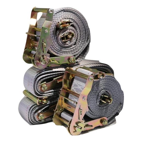 2"x 16 Ft Logistic Van Ratchet E-Track Straps w/ Spring E Fittings | 4 PACK