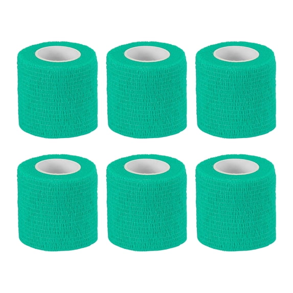 2" x 177" 6 Pcs Self Adhesive Bandage Wrap Elastic Self Tape Sport Green