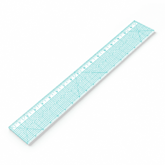 2" x 18" Plastic Sewing Graph Ruler with H8085(18" with Hole) Centering Hole