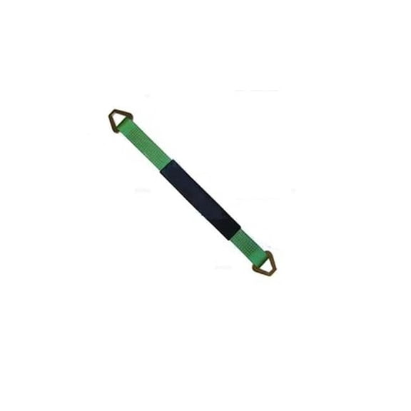 2 x 18 in. Axle Straps with Abrasive Sleeve & Delta Ring, Green - 4 Piece