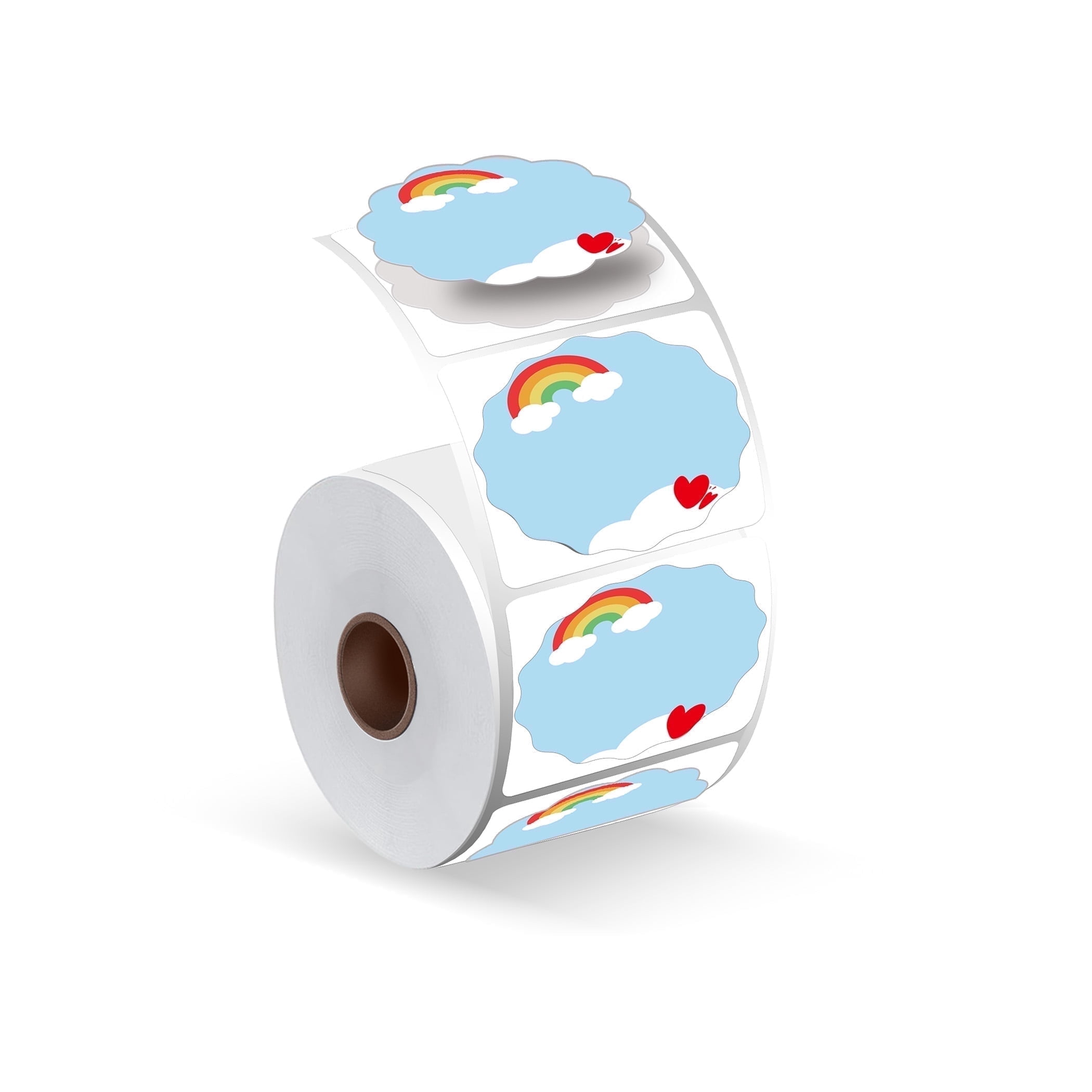 Tags En Rollo 50mm x 50mm Thermal Labels - 1 Roll, 140 Stickers/Roll, for Barcode ...