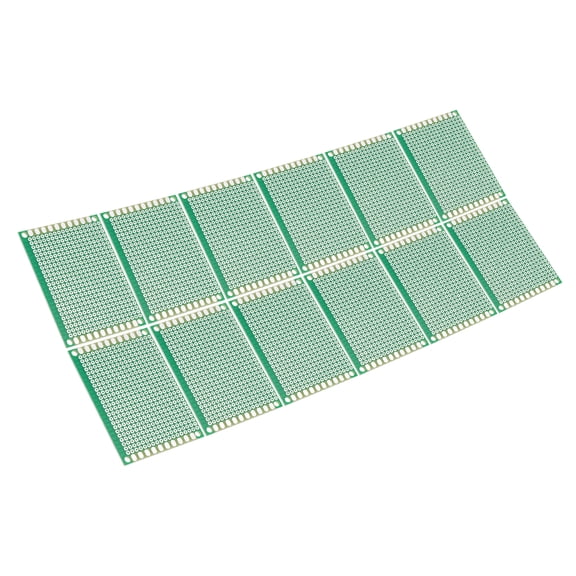 2" x 2.8" PCB Board Circuit, 12 Pcs Single Sided Prototype Solder Boards for Soldering and Electronic Project Circuit Boards Solderable Breadboard, Green