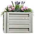 thumbnail image 1 of 2 x 2 Square Metal Planter Box Durable Raised Garden Bed in Galvalume Steel 24 x 24" With 18" Inch High Walls (Ash Gray), 1 of 6