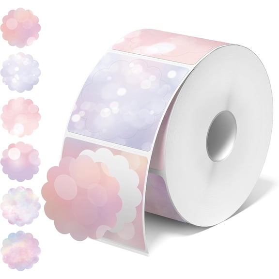 2" x 2" Thermal Labels - 750 Labels/Roll, Compatible with JADENS, , , Label Printers, , Oilproof, , Easy to Peel, for , Office, and Small Business, Bubbles