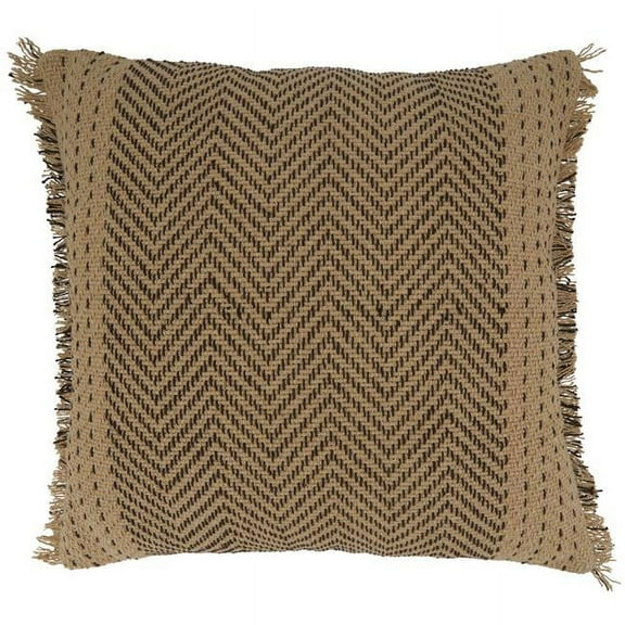 2 x 2 in. Kantha Stitch Down Filled Oblong Pillow, Natural