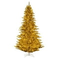 thumbnail image 1 of Vickerman K235421LED 2 ft. x 20 in. Gold Tinsel Artificial Pre-Lit Christmas Tree with 50 Dura-Lit Warm White LED Mini Lights & 84 PVC Tips, 1 of 1
