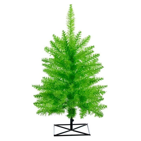 Vickerman K162620 2 ft. x 20 in. Lime Artificial Unlit Fir Christmas Tree with 84 PVC Tips