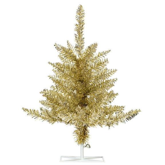 2 x 20" Tinsel Champagne Fir Tree 84T