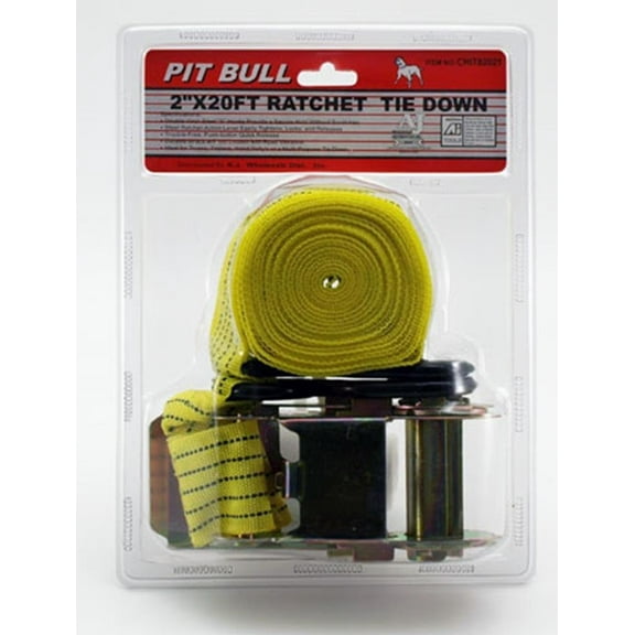 2" x 20 ft. Ratchet Tie Down Truck Bed Cargo Strap