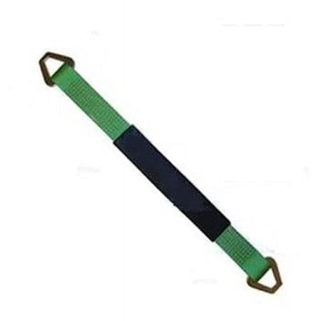 2 x 21 in. Axle Straps with Abrasive Sleeve & Delta Ring, Green - 8 Piece