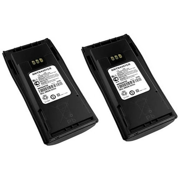 2 x 2200mAh NNTN4497 Slim Li-Ion Battery for Motorola CP150 CP200 EP450 PR400