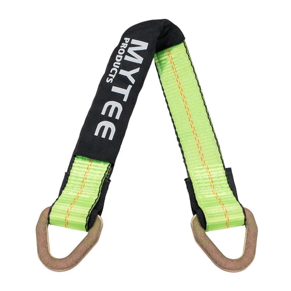 16 Pack 2" x 24" Heavy Duty Green Tie Down Axle Straps with Magnetic D-Ring & 12" Protective Sleeve, 10,000LBS Capacity - for Car Trailer Hauler Tow Truck Wrecker Tie Down Strap