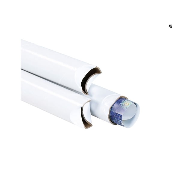 2 x 24" White Crimped End Tube 50/Case