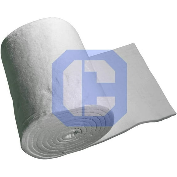 2" x 24" x 36" Ceramic Fiber Blanket Fireproof Insulation Baffle Rated to 2300F, High-Temperature Resistance for Oven Stoves, Kilns, Forges