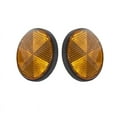 thumbnail image 1 of 2 x 2inch Round Orange Reflectors Universal For Motorcycles ATV Bikes Dirt, 1 of 4