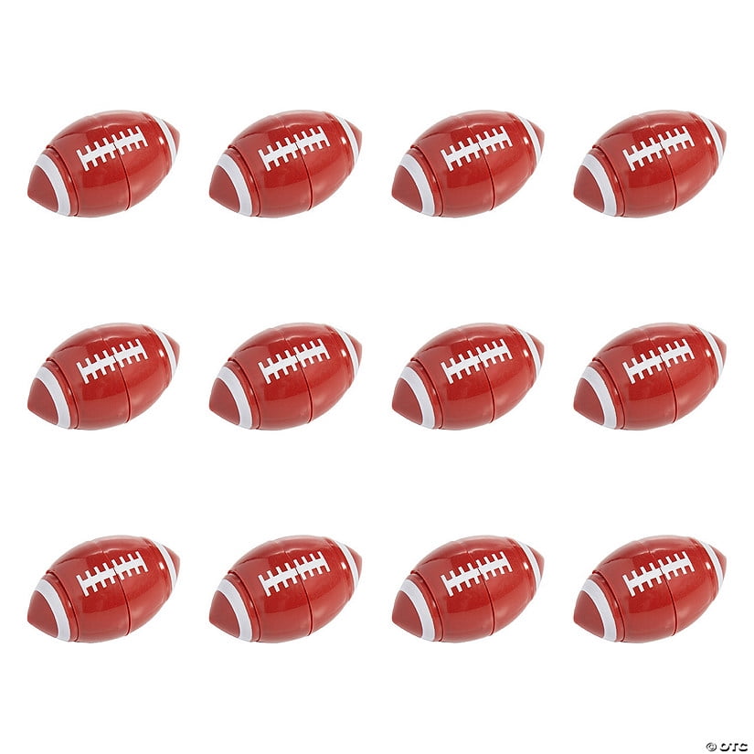 2" x 3 1/4" Brown Football-Shaped Vinyl Fidget Spinners – 12 Pieces