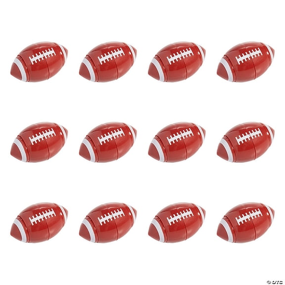 2" x 3 1/4" Brown Football-Shaped Vinyl Fidget Spinners  12 Pieces