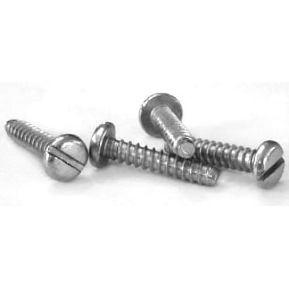 #2 x 3/8" Type B Self-Tapping Screws / Slotted / Pan Head / Steel / Zinc - 10000 Piece Carton