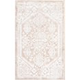 thumbnail image 1 of 2' x 3' Beige and Ivory Border Rectangular Area Throw Rug, 1 of 2