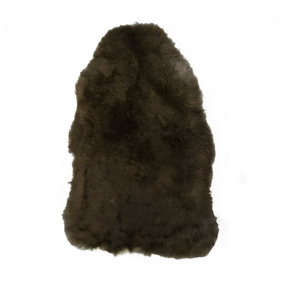 2' x 3' Brown Natural Sheepskin Single Short Haired Area Rug