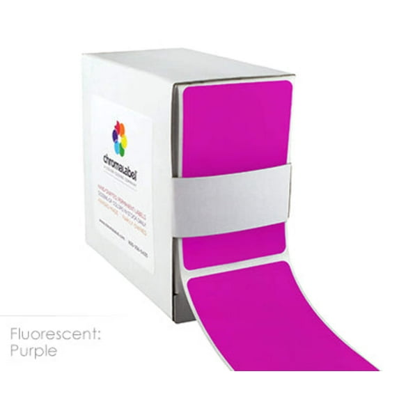 2" x 3" Color-Code Rectangular Inventory Labels: 250/Box