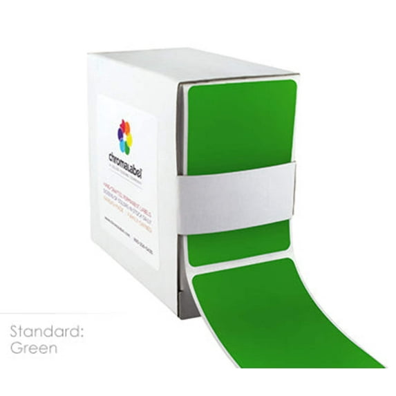 2" x 3" Color-Code Rectangular Inventory Labels: 250/Box