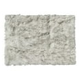 thumbnail image 1 of 2" x 3" Gradient Grey Faux Fur Rectangular Area Rug, 1 of 2