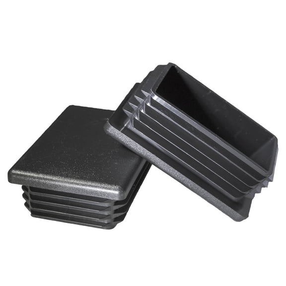 2 x 3 Inch Rectangle Plastic Plug Insert (20 Pack), Black End Cap for Metal Tubing, Fence, Glide Insert for Pipe Post, Chairs and Furniture