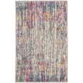 thumbnail image 1 of 2â€™ x 3â€™ Ivory Abstract Striations Scatter Rug, 1 of 5