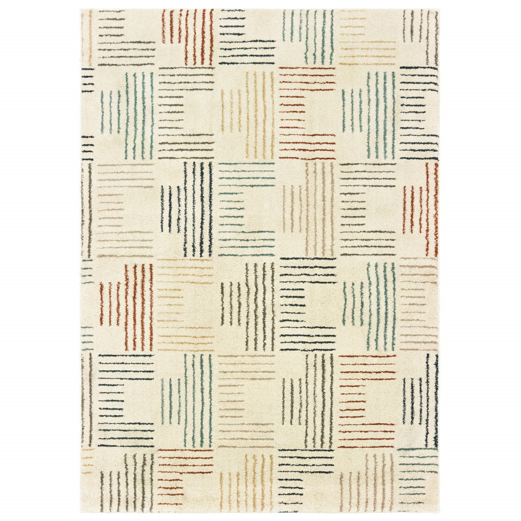 2' x 3' Ivory Multi Neutral Tone Scratch Indoor Accent Rug - Walmart.com