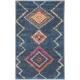 thumbnail image 1 of 2â€™ x 3â€™ Navy Blue Berber Pattern Scatter Rug, 1 of 5