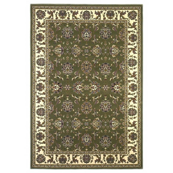 2' x 3' Polypropylene Green or Ivory Accent Rug