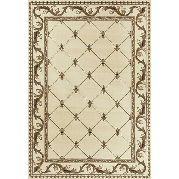2' x 3' Polypropylene Ivory Accent Rug