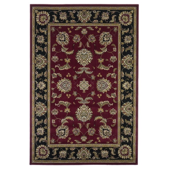 2' x 3' Polypropylene Red or Black Accent Rug