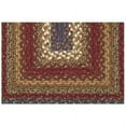 thumbnail image 1 of 2' x 3' Rectangular Accent Rug by Country Living Midnight Blue/Maroon Color Hand Braided in India "Cottage Braids Collection", 1 of 2