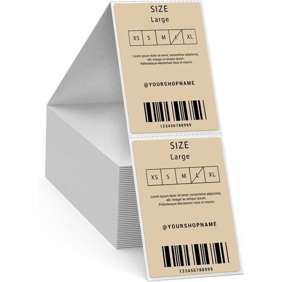 2"x 3" Shipping Thermal Labels Fanfold Vinyl Stickers Perforated Line Direct Printing Label Paper for UPS Address Mailing Package Barcode 500 count