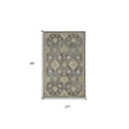 thumbnail image 1 of 2' x 3' Slate Grey Vintage Wool Accent Rug, 1 of 11