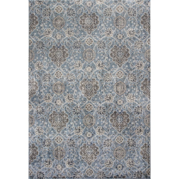2' x 3' Viscose Ivory or Blue Accent Rug