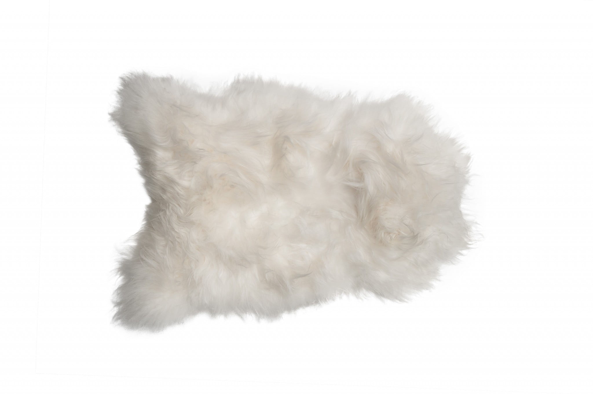 Luxurious Hand-Knotted Blue Sheepskin Fur 36"x24" Area Rug