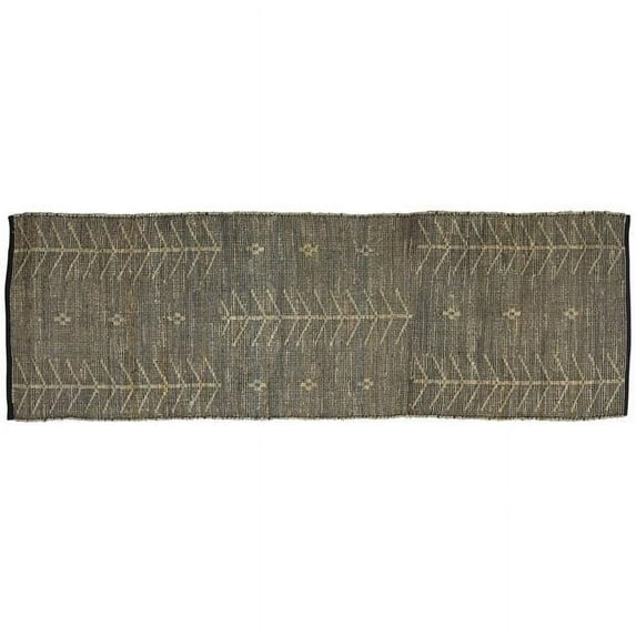 2 x 3 ft. Distressed Tribal Scatter Rectangle Area Rug - Black & Beige