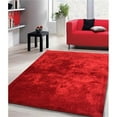 thumbnail image 1 of 2 x 3 ft. Fuzzy Shaggy Red Hand Tufted Area Rug, 1 of 1