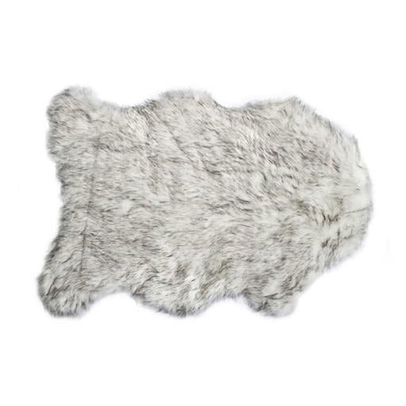 2 x 3 ft. Gordon Faux Sheepskin Rug - Gradient Grey