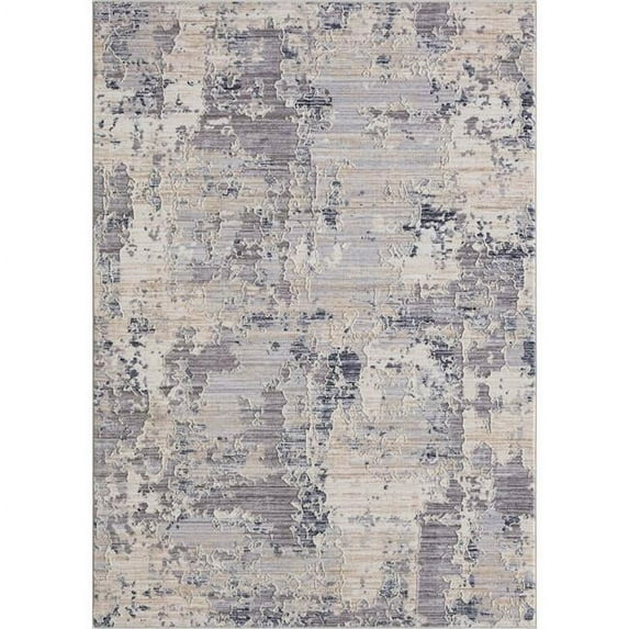 2 x 3 ft. Gray Abstract Rectangle Area Rug - Gray - 2 x 3 ft.