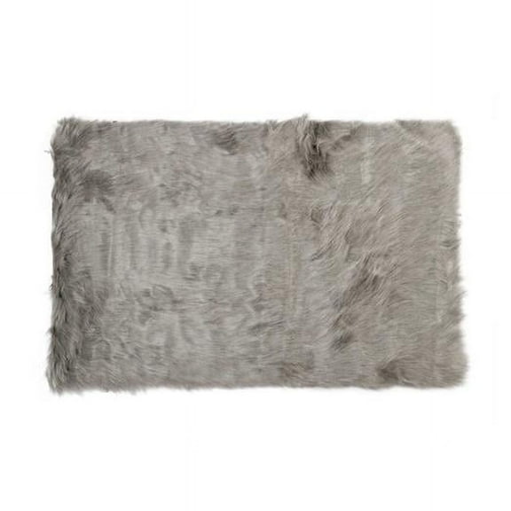 2 x 3 ft. Hudson Faux Fur Rectangular Rug - Grey