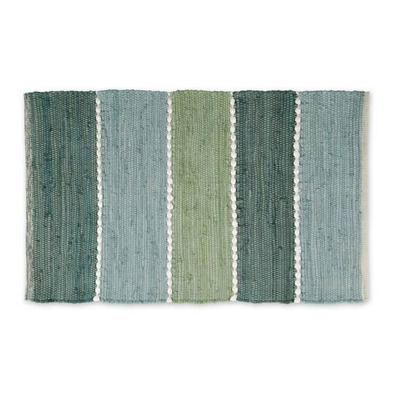 2 x 3 ft. Jadeite Color Block Cotton Chindi Rug
